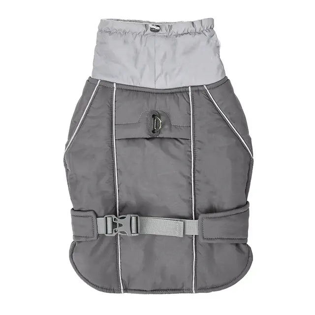 Impermeable para perro gris