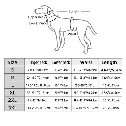 Impermeable para perro tallas