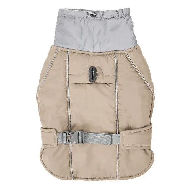 Impermeable para perro beige