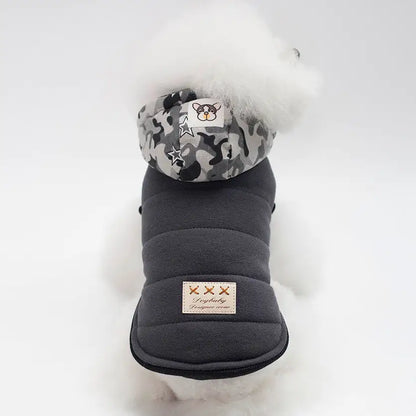 parka para perro negro