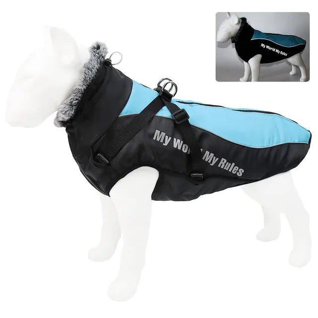 Abrigo Impermeable para Perros azul